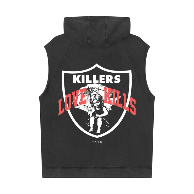 THE LOVER BOY ANGEL VINTAGE SLEEVELESS HOODIE SHIRT